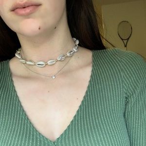 Cowrie shell choker